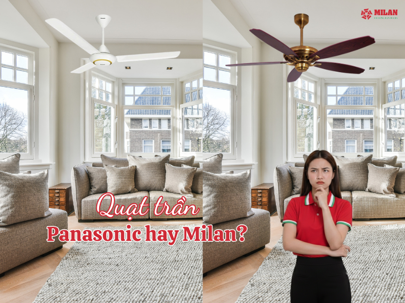 Nên mua quạt trần Milan hay Panasonic? So sánh thực tế trước khi chọn