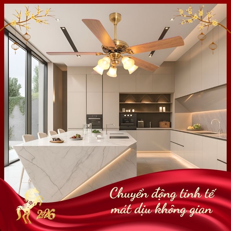 Quạt Trần Phòng Bếp