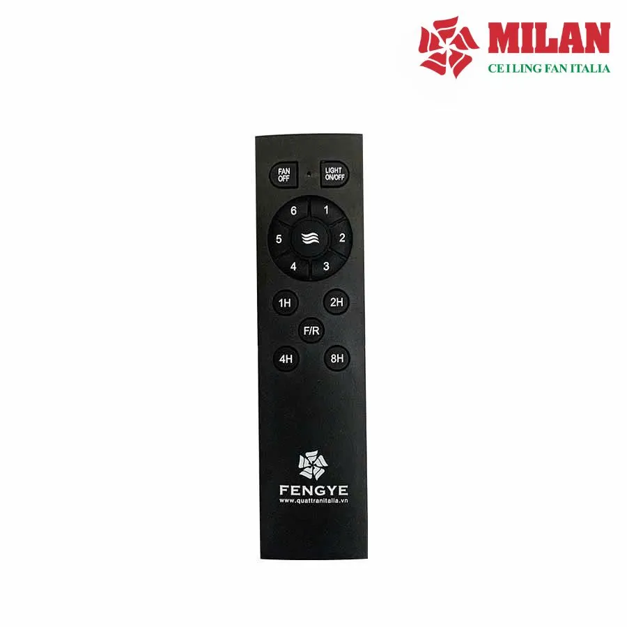 Điều khiển quạt trần trang trí 5 cánh có đèn FY507 - BN