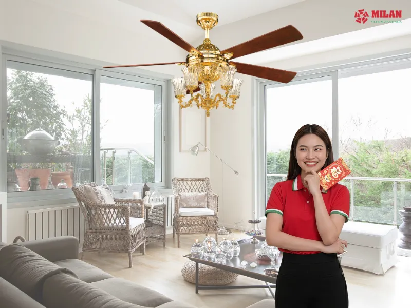 Khai xuân đón gió lộc cùng quạt trần Milan.