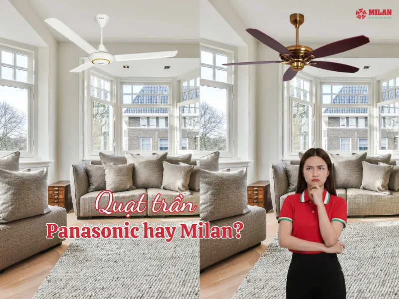Nhiều người phân vân nên mua quạt trần Milan hay Panasonic.