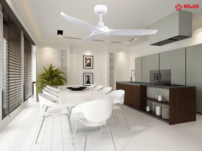 Quạt trần 3 cánh lá FY533 – Màu Trắng hiện đại, thanh lịch.