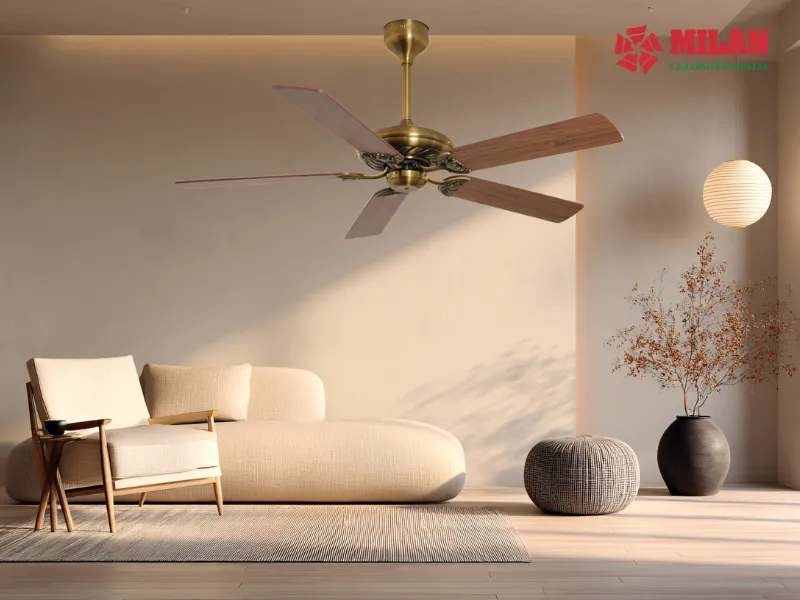 Quạt trần chính hãng Milan thiết kế chuẩn châu Âu sang trọng
