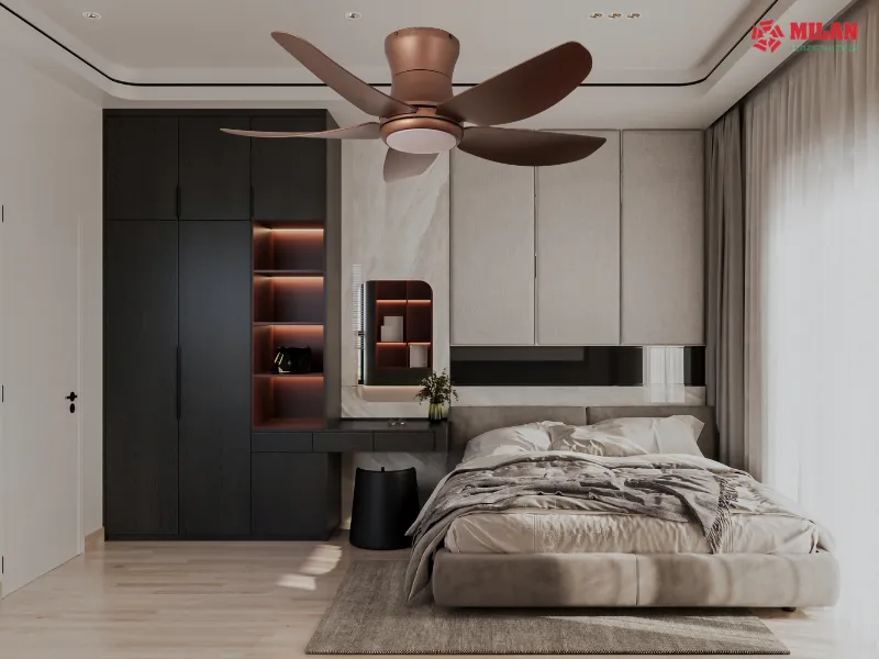 Milan FY588 mẫu quạt trần ôm sát trần siêu gọn.