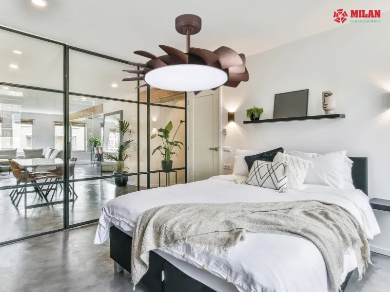 Chọn quạt trần cho trần thấp cần cân nhắc kỹ về chiều cao và sải cánh.