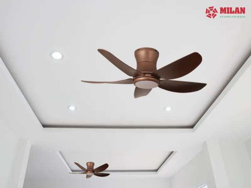 Lắp quạt trần lệch tâm làm giảm hiệu quả làm mát.