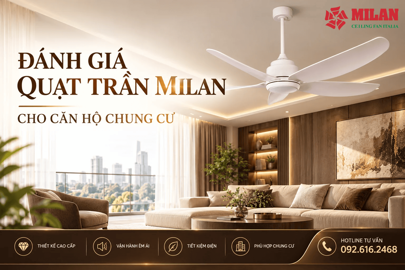 Đánh Giá Quạt Trần MILAN Cho Căn Hộ Chung Cư