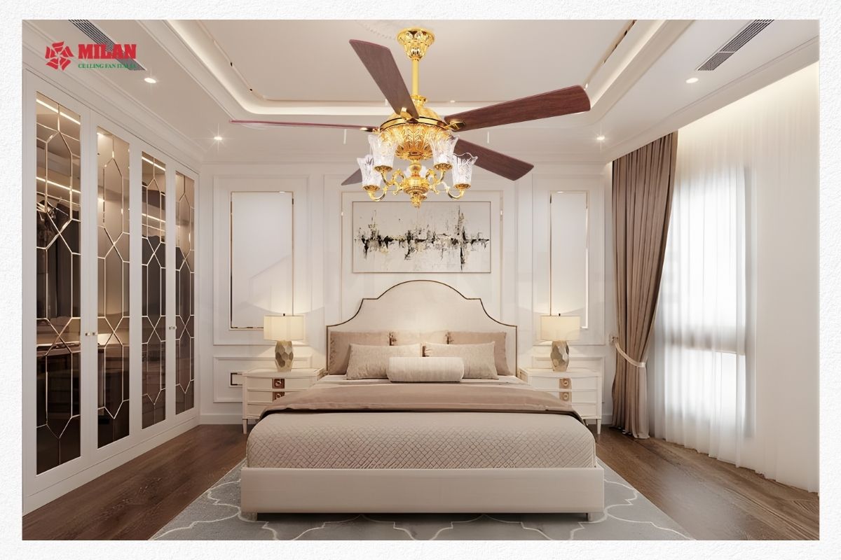 Quạt trần phong cách Tân cổ điển: Đẳng cấp nghệ thuật cho không gian sang trọng
