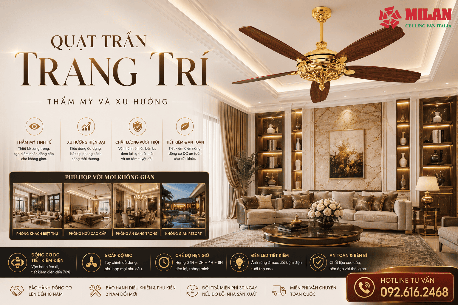 Quạt Trần Trang Trí: Thẩm Mỹ Và Xu Hướng