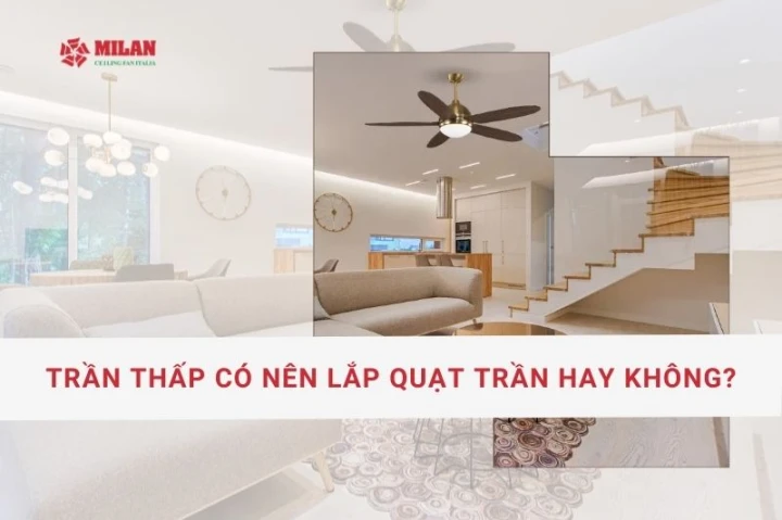 Trần thấp có nên lắp quạt trần hay không?